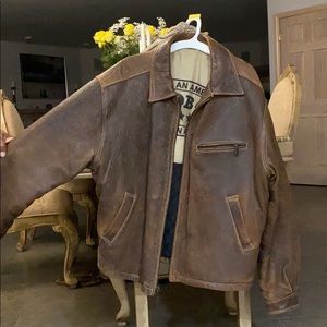 Men 100% leather jacket